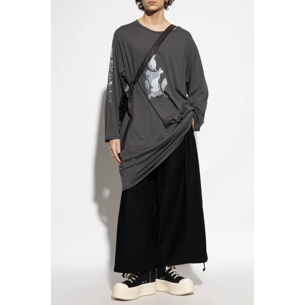 Y-3 Lange mouwen T-shirt Gray Heren