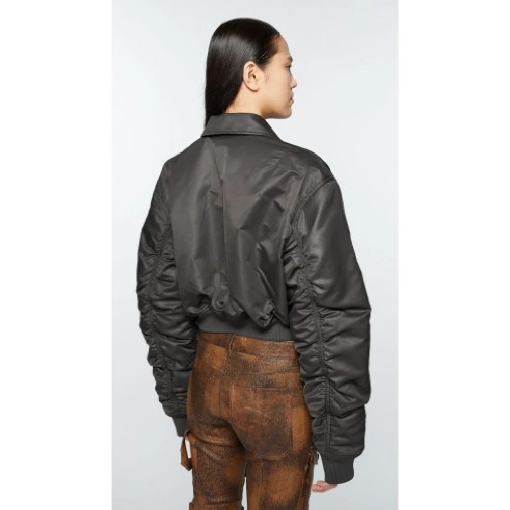 Acne Studios Antracietgrijze Bomberjack Luxe Mode Gray Dames
