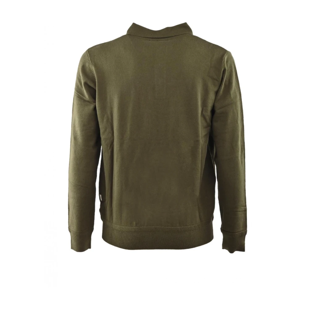 Liu Jo Minimalistische Gebreide Polo Shirt Green Heren