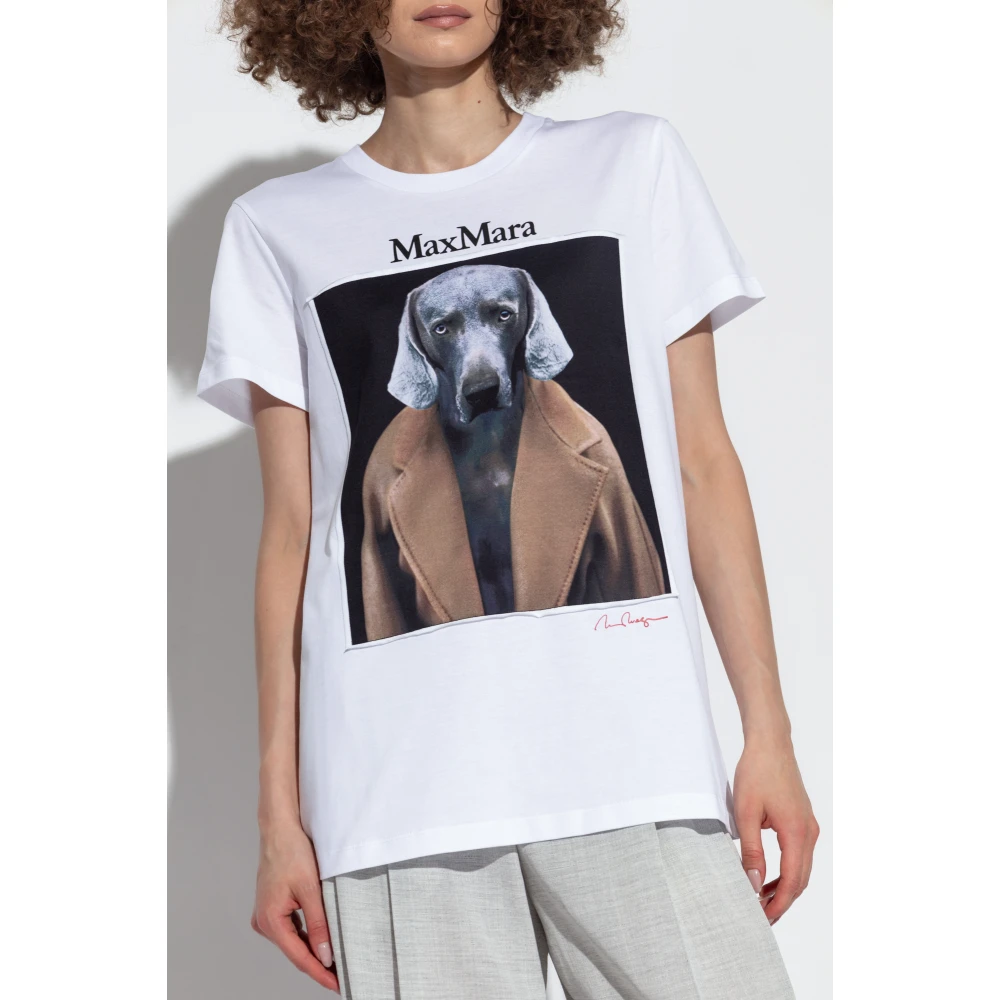 Max Mara Top 'Cipria' White Dames