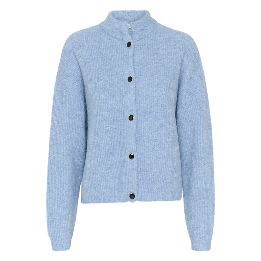 Gestuz Blauwe Melange Korte Cardigan Blue Dames