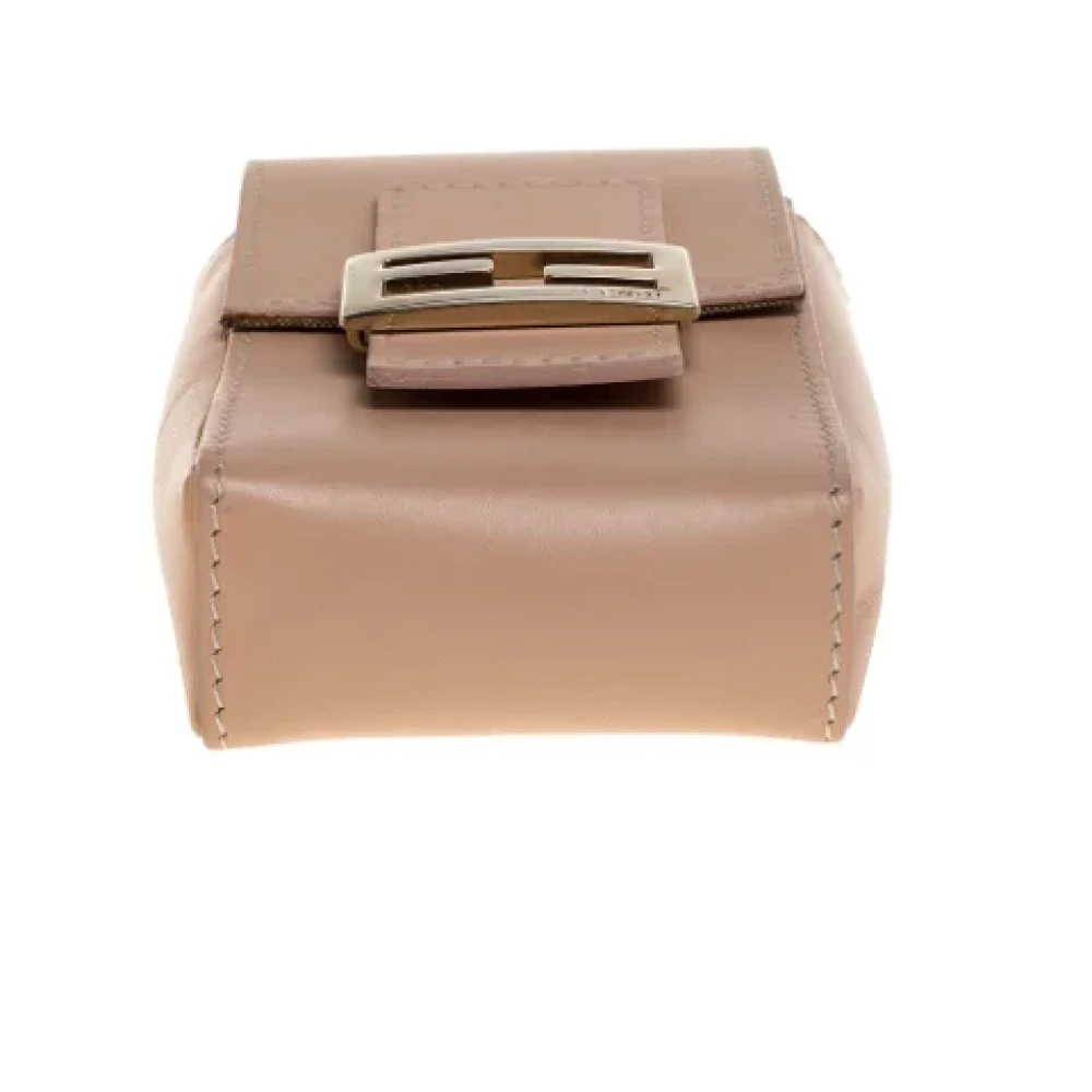 Fendi Vintage Pre-owned Leather home-office Beige Dames