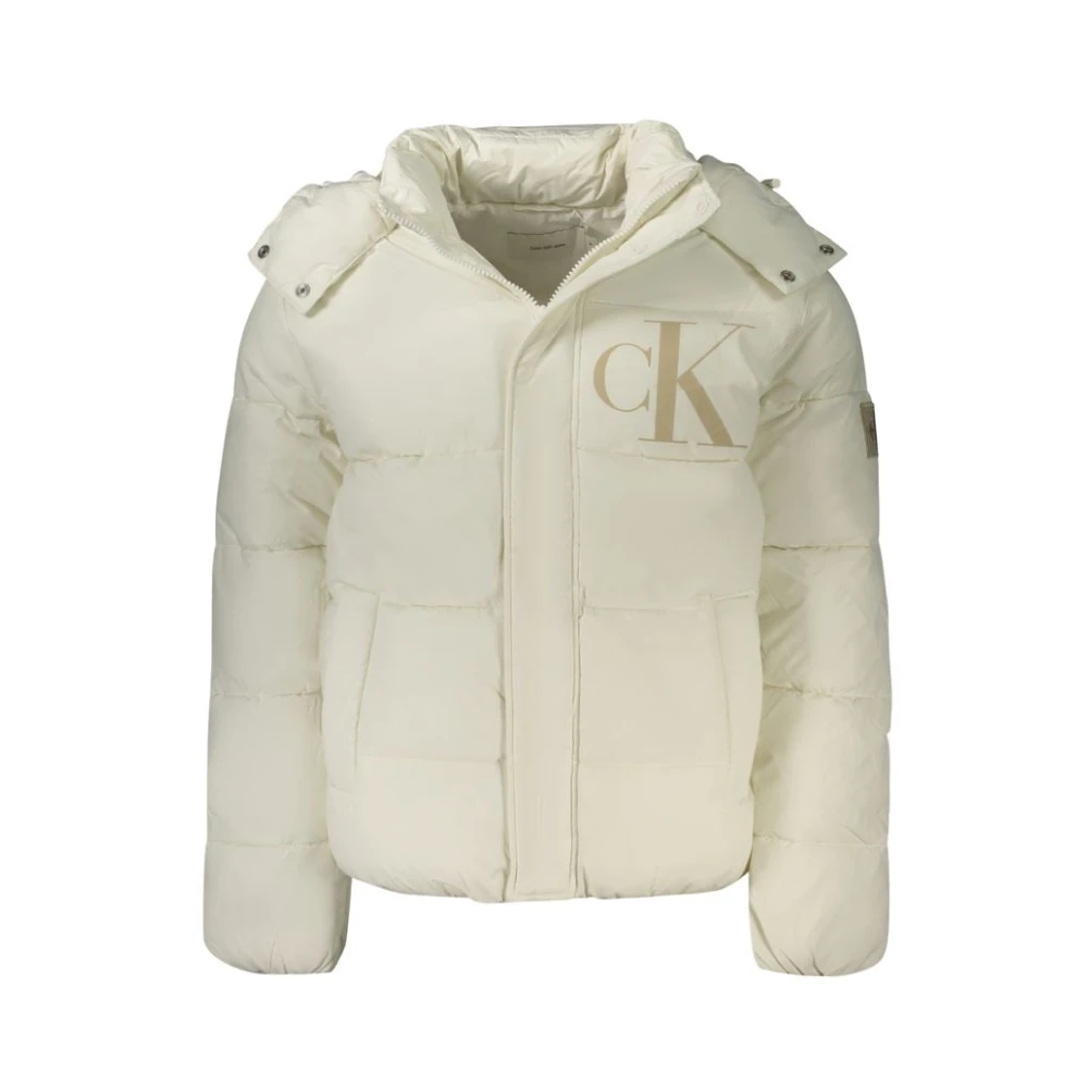 Calvin Klein Witte Polyamide Jas White Heren