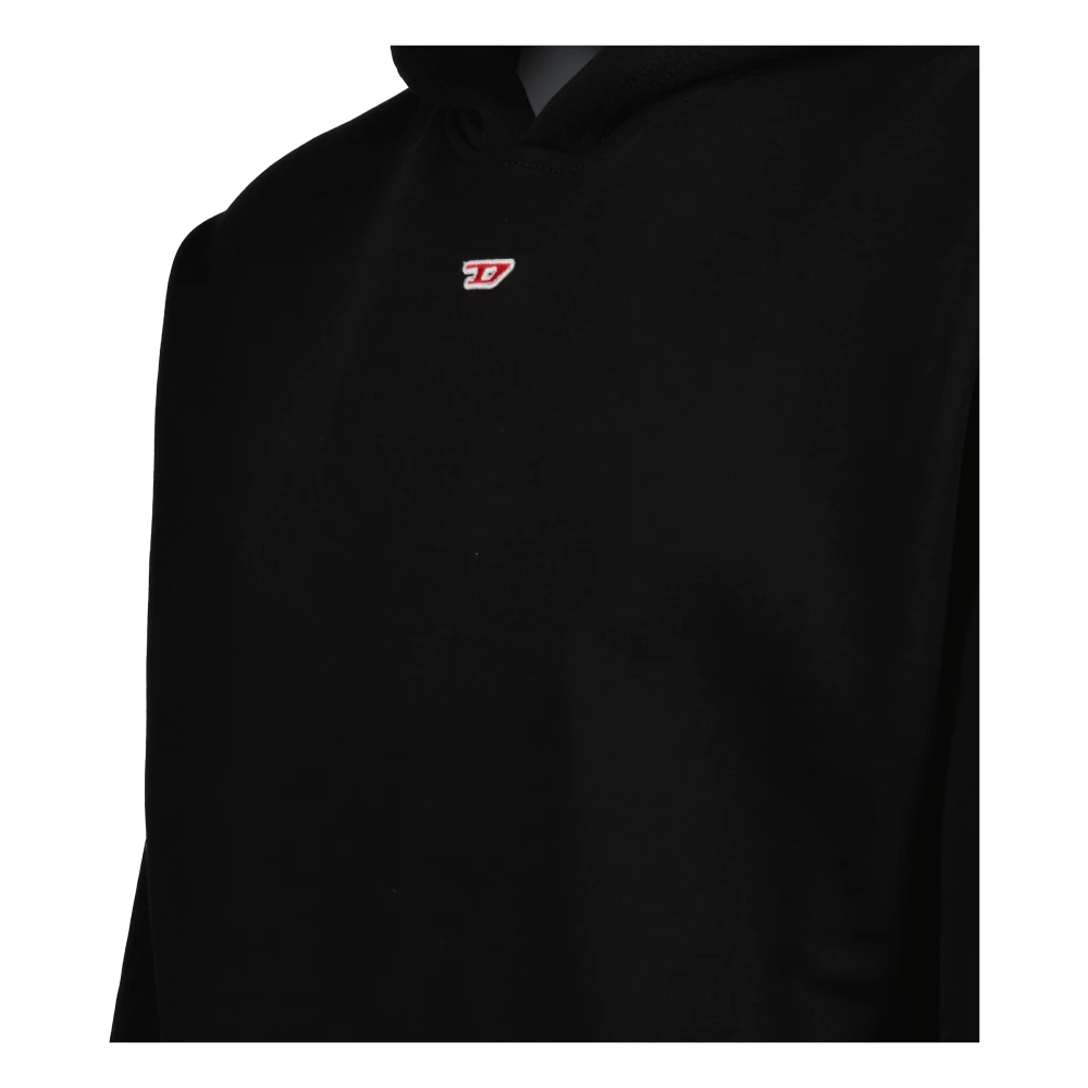 Diesel Zwarte Hoodie Herfst-Winter 2024 Mannen Black Heren