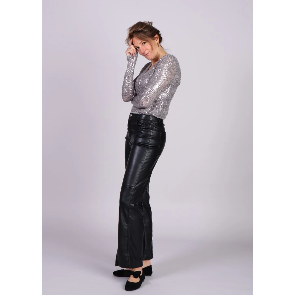 MbyM Zilveren Pailletten Wrap Body Lilu Gray Dames
