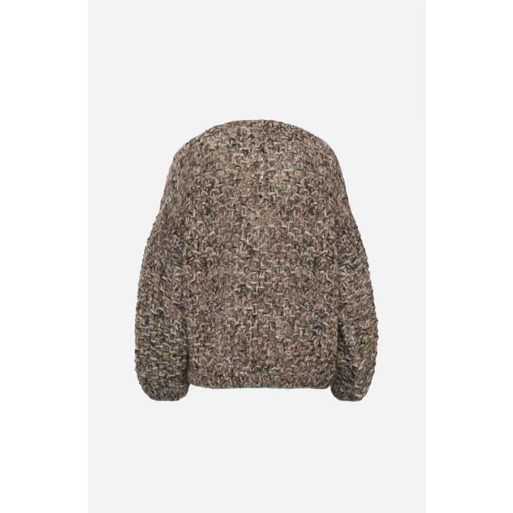 Maiami Alpaca Parel Patroon Bomber Vest Gray Dames