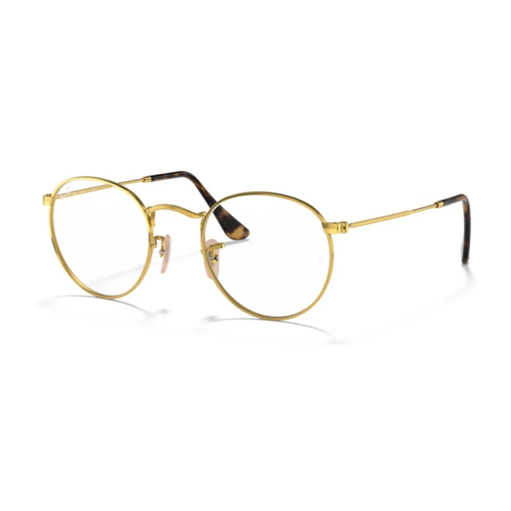 Ray-Ban Unisex Yellow Glasses,, Round Metal Glasses Medium