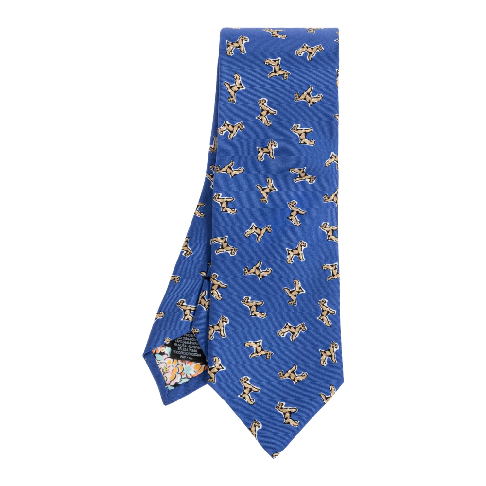 Paul Smith Mannelijk Blauw Accessoires Heren, One Size, Zijden Stropdas