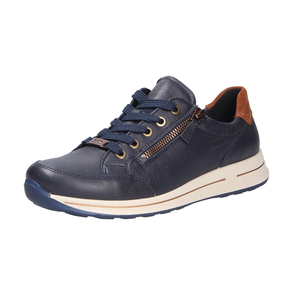 ara Comfortabele Veterschoen van Fijn Leer Dames Schoenen Blauw
