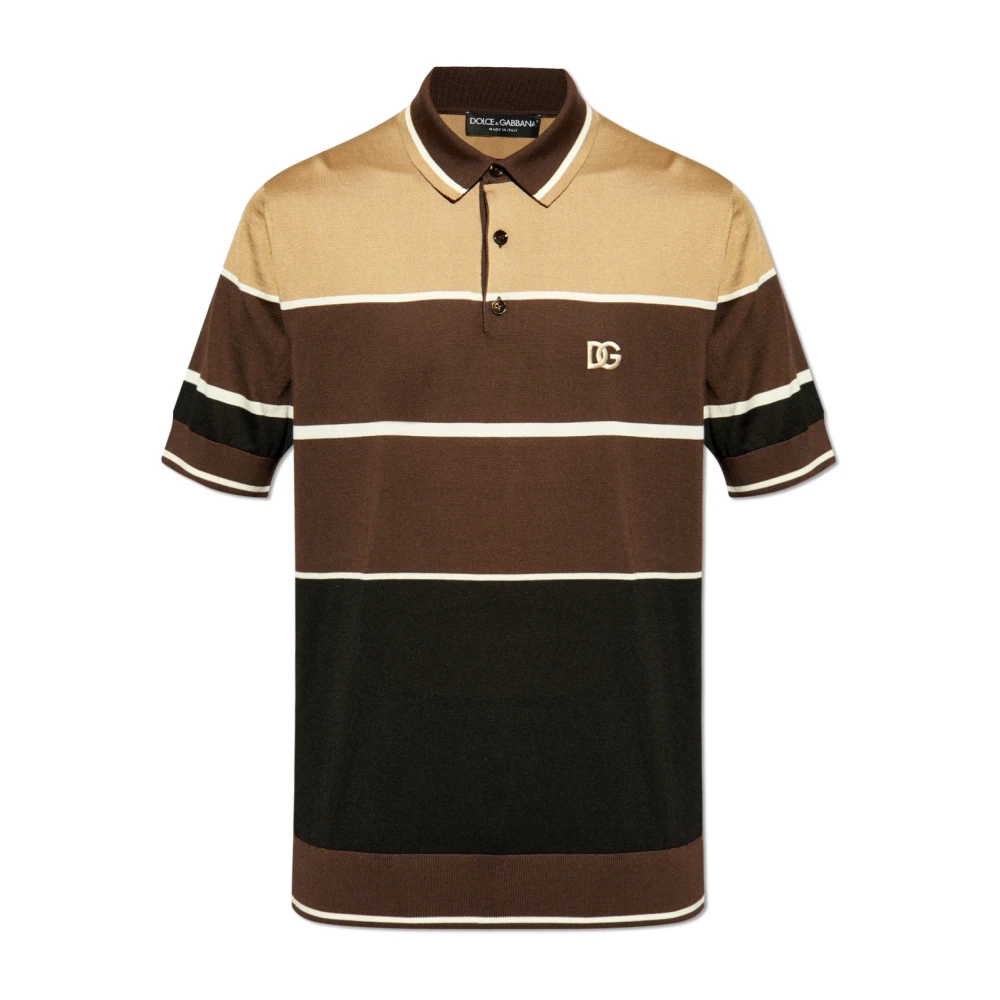 Dolce & Gabbana Men's Multicolor Polo Shirts,, Polo With Logo Large