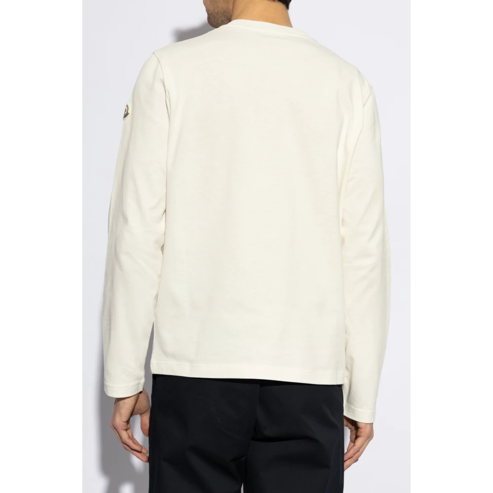 Moncler Lange mouwen T-shirt Beige Heren