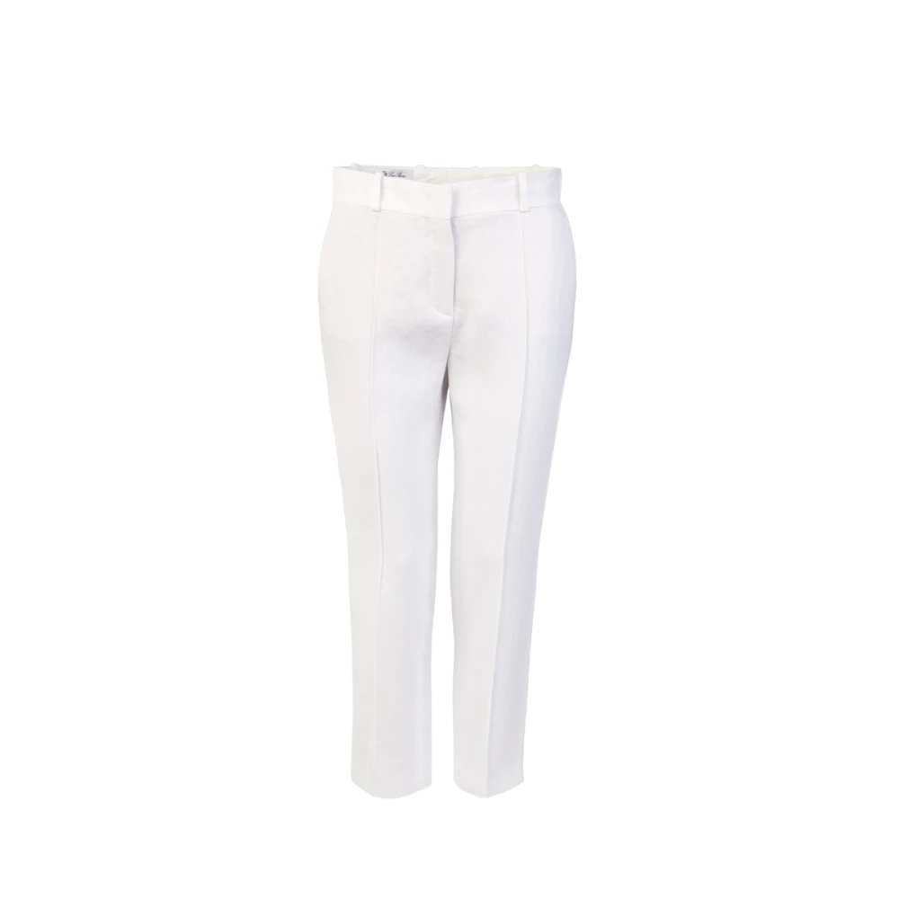 Khaite Witte Linnen Broek White Dames