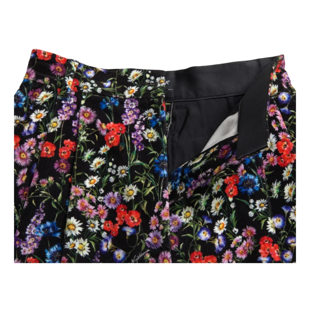 Dolce & Gabbana Stijlvolle Bloemen Hoge Taille Hot Pants Multicolor Dames