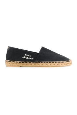 Svarta Canvas Logo Espadriller