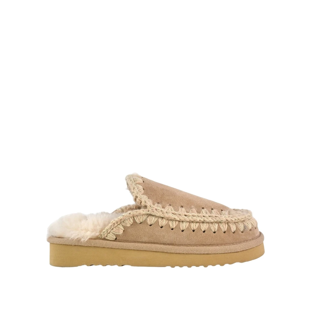 Mou Women's Brown Eskimo Slipper - Slippers - 8 Uk - Shoes