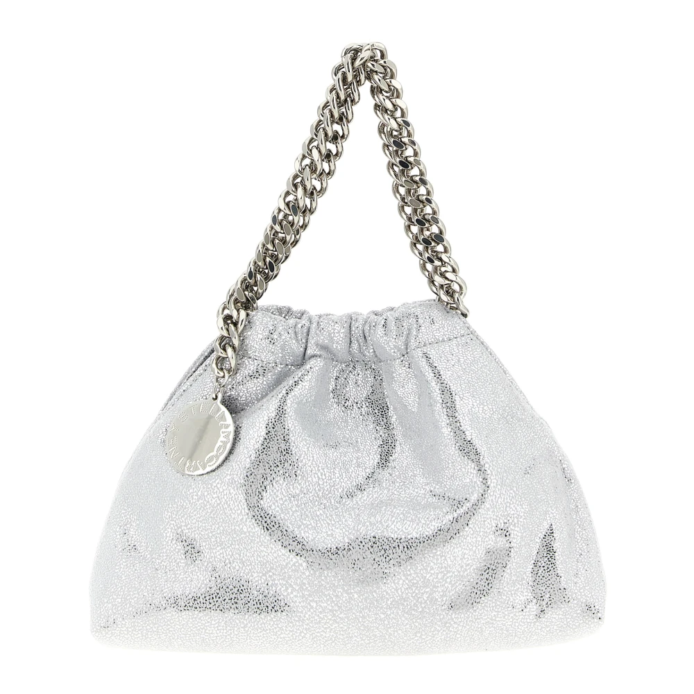 Stella Mccartney Grå Falabella Mini Drawstring Crossbody Bag