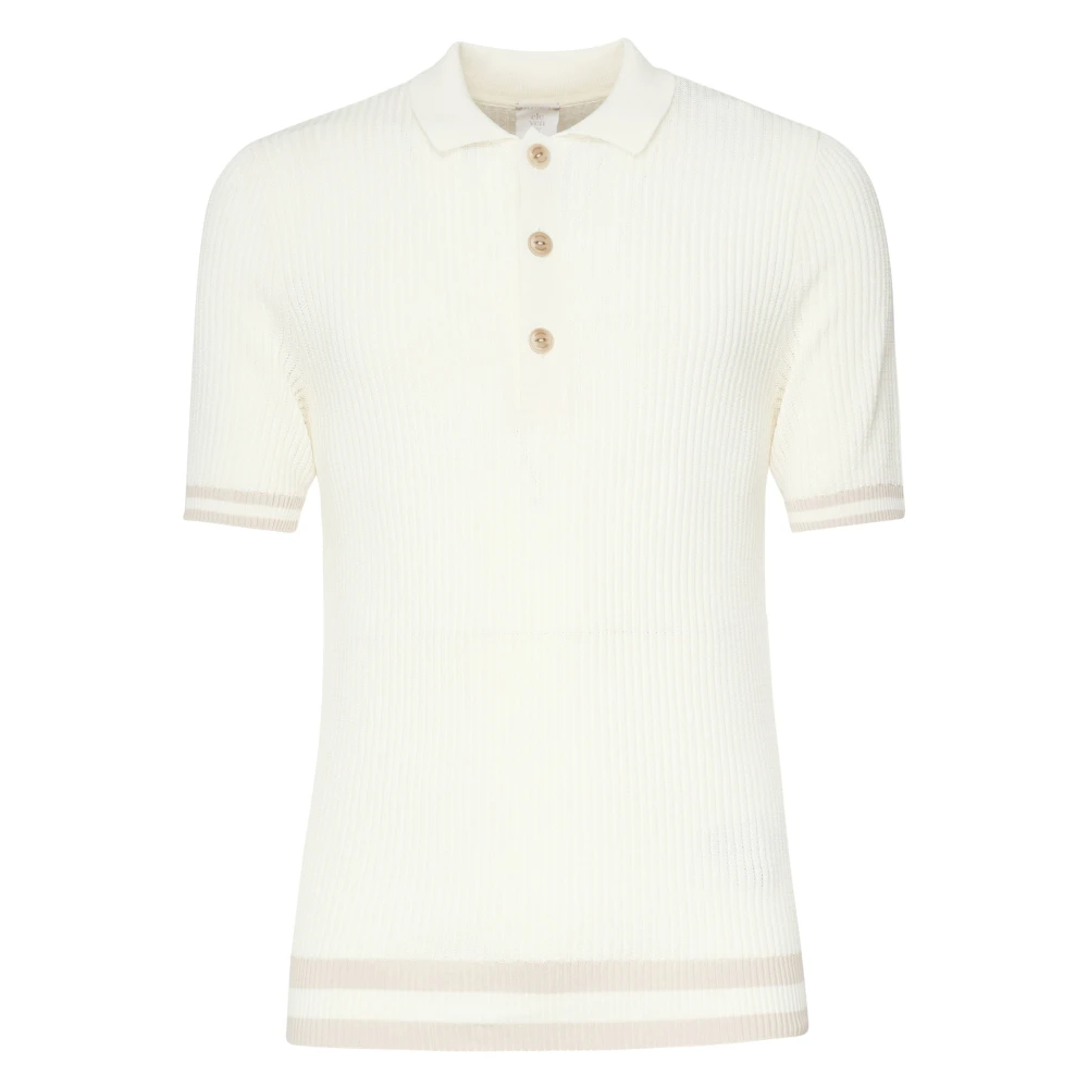 Eleventy Gestreepte Beige T-shirts en Polos Beige Heren