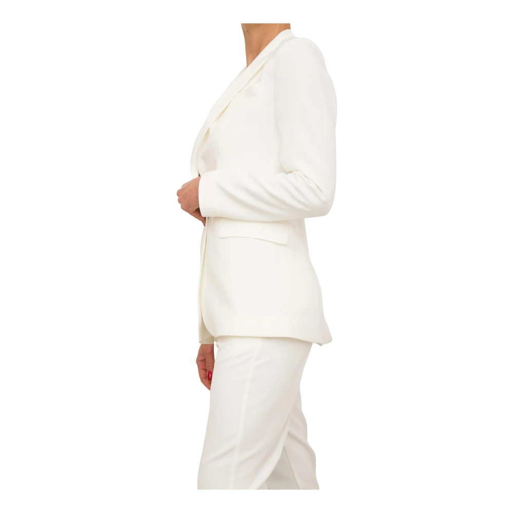 Liu Jo Luxe Wit Lang Jas White Dames
