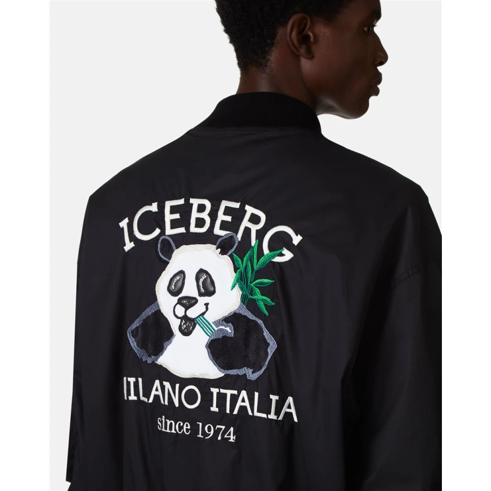 Iceberg Bomberjack met cartoon graphics Black Heren
