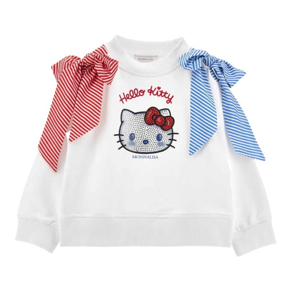 Monnalisa Girls White Kids Sweatshirts, 6 Y, Jumper