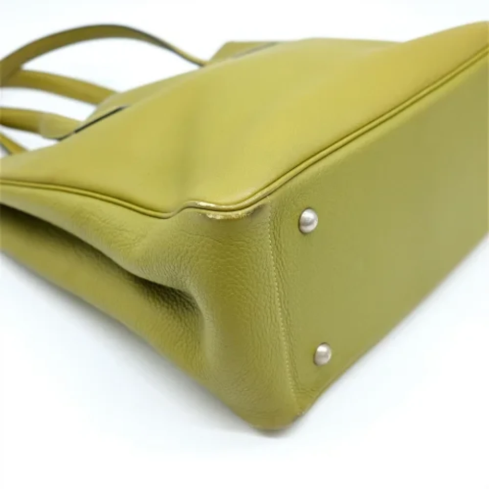 Hermès Vintage Pre-owned Fabric handbags Green Dames
