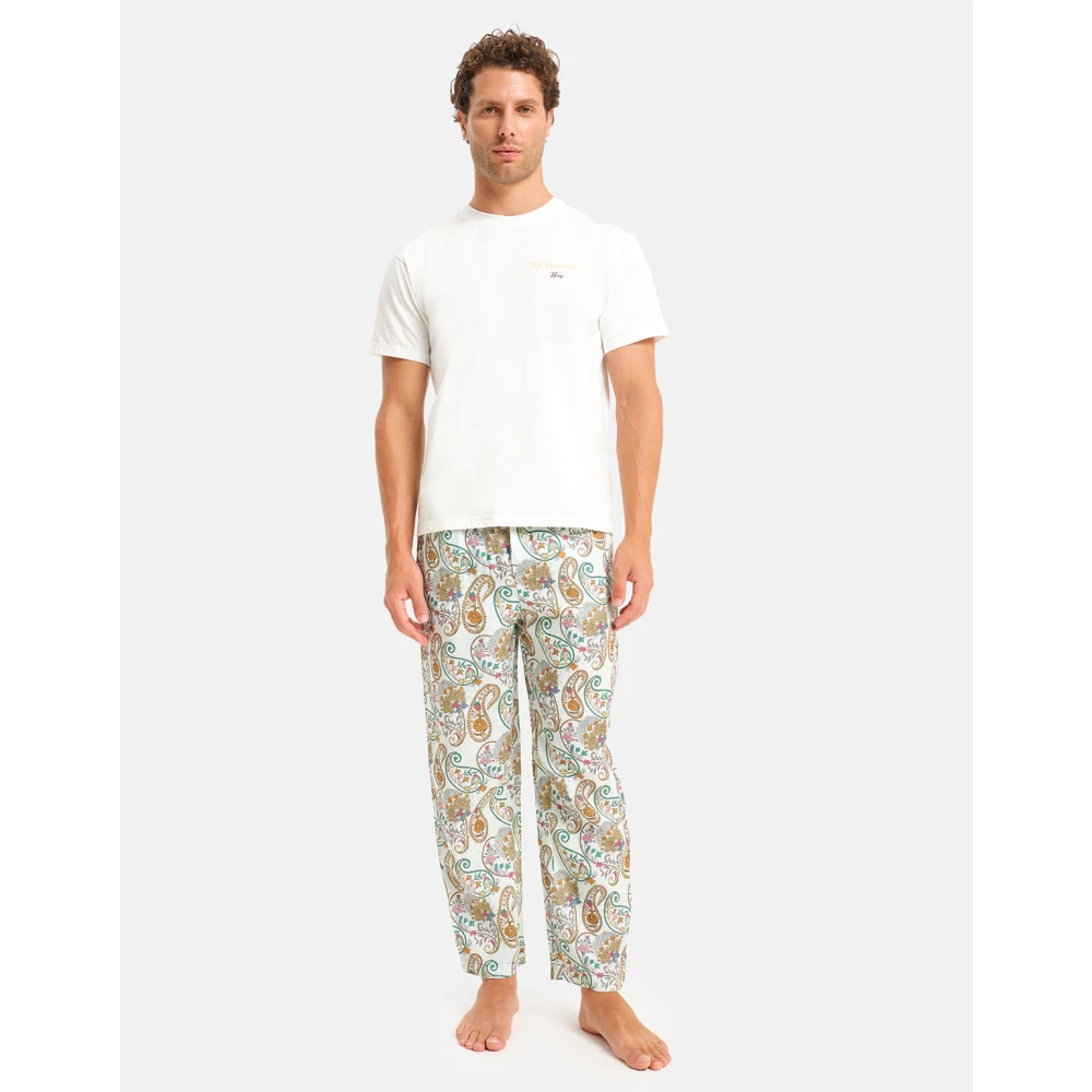Peninsula Italiaanse Linnen Pantalaccio Klassieke Stijl Multicolor Heren