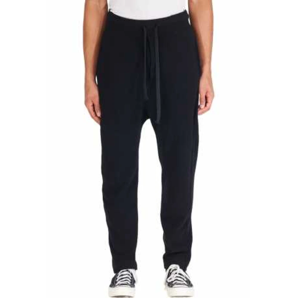 Isabel Benenato Zwarte Wol Kasjmier Joggingbroek Black Heren