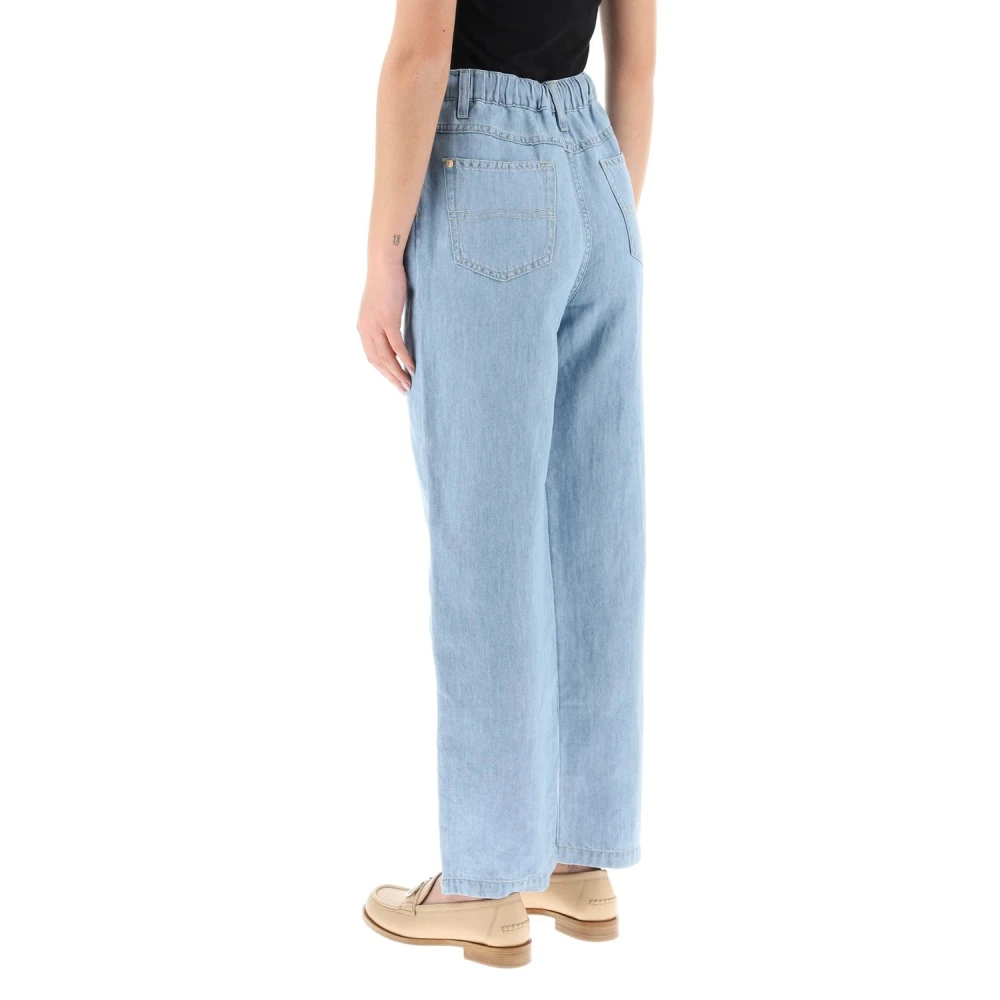 Agnona Klassieke Denim Jeans voor Dagelijks Gebruik Blue Dames