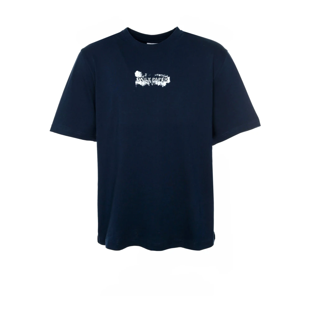 Daily Paper Scratch Logo T-Shirt Blue Heren