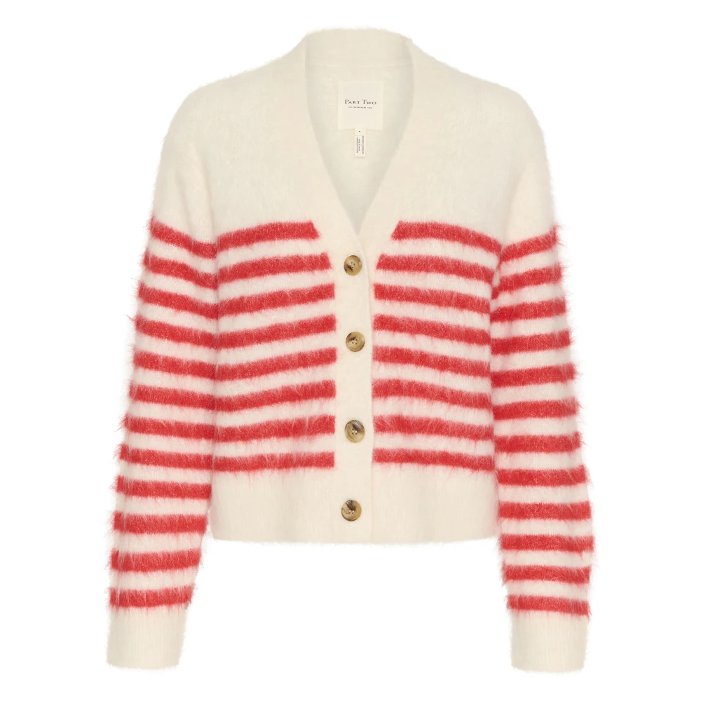 Part Two Rode Cardigan met PakizePW Detail Red Dames