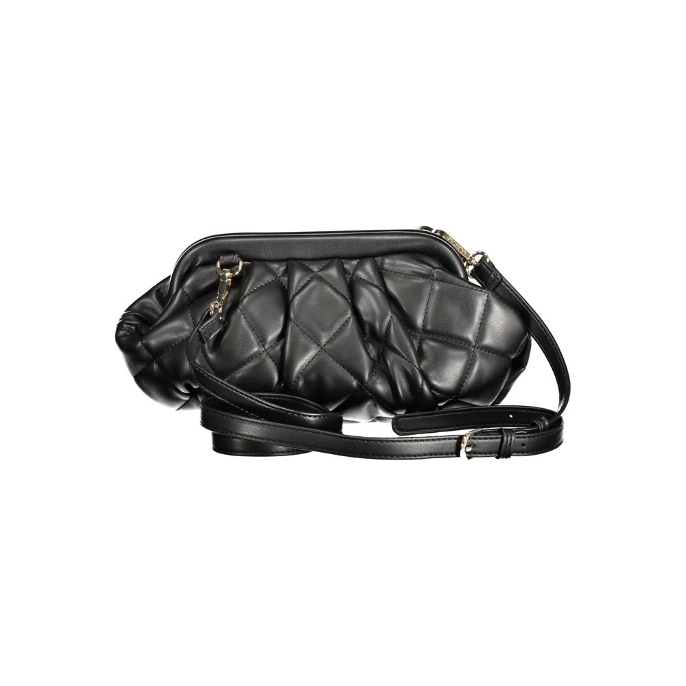 Valentino by Mario Valentino Zwarte polyethyleen schoudertas met contrastdetails Black Dames