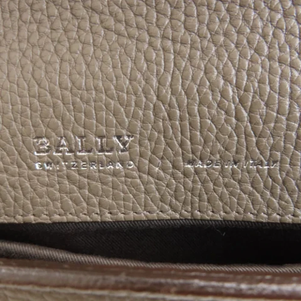 Bally Pre-owned Leather handbags Beige Heren