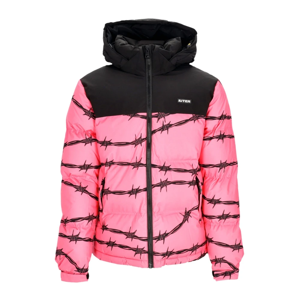 Iuter Multicolor Pink Barbwire Puff Down Jacket - Male - Down Jackets - M - Jackets