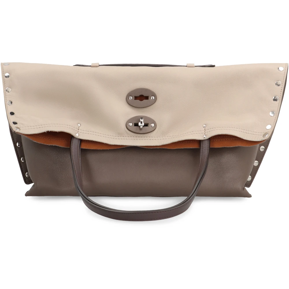 Zanellato Gestikte Leren Tote Tas Gray Dames