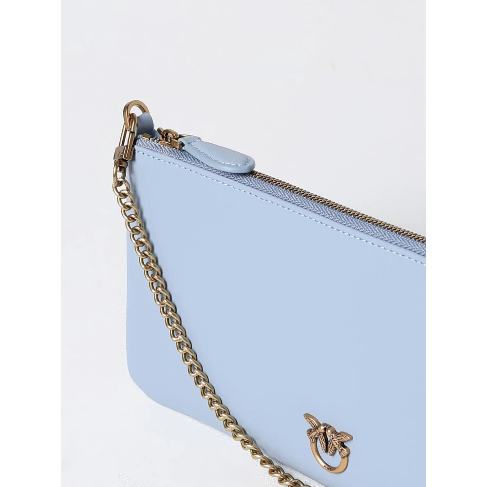 pinko Love Birds Logo Schoudertas Blue Dames