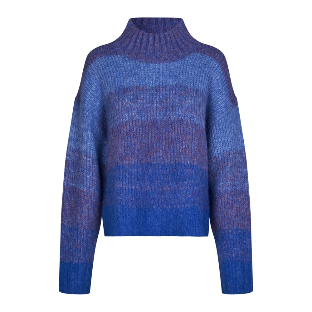 Lollys Laundry Blauwe Gebreide Trui met Lange Mouwen Blue Dames