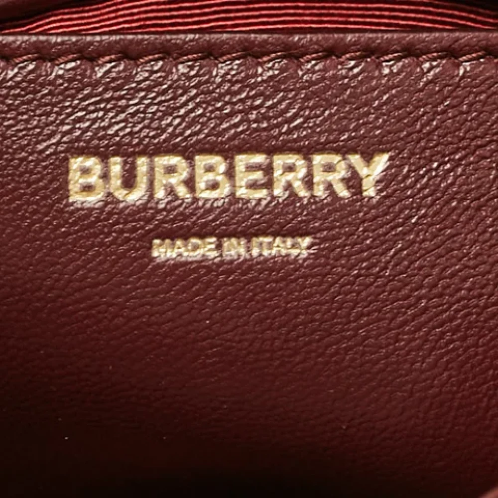 Burberry Vintage Pre-owned Leather shoulder-bags Red Dames