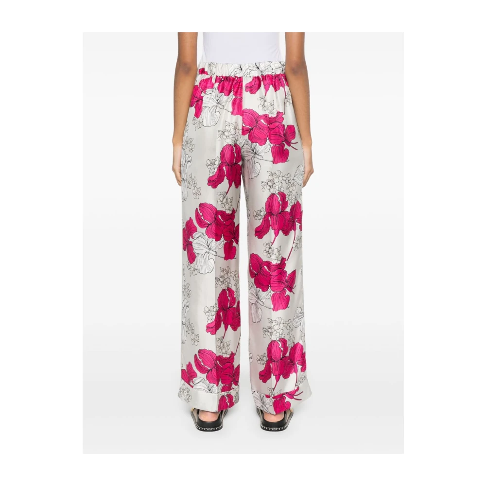P.a.r.o.s.h. Bloemenprint Fuchsia Broek Pink Dames