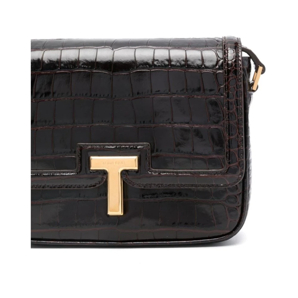 Tom Ford Bruine Schoudertas Elegante Stijl Brown Dames