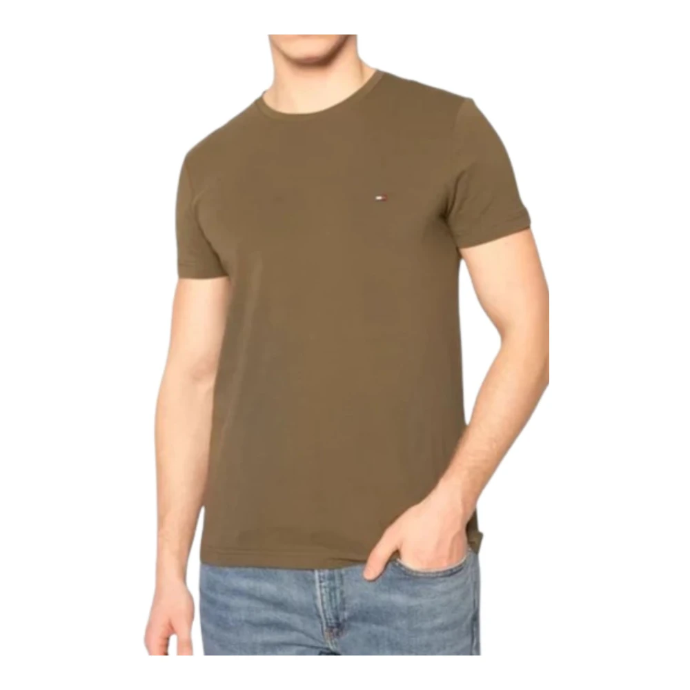 Tommy Hilfiger Slim Fit Stretch Tee voor Heren Green Heren
