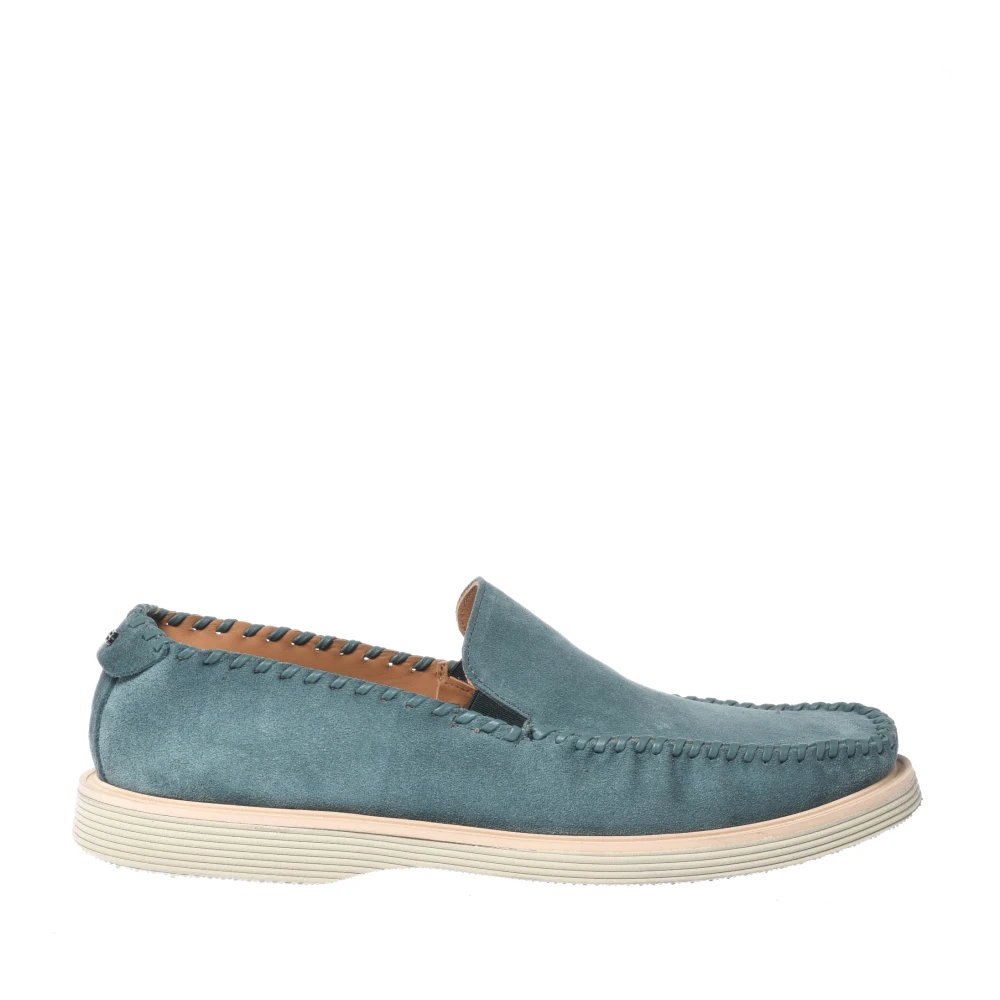 Baldinini Mannelijk Blauw Schoenen Heren, 40 Eu, Suède, Suède Leren Mocassin