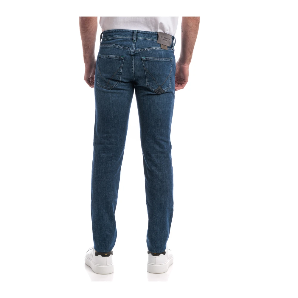 Roy Roger's Vintage Stone Denim Stretch Jeans Blue Heren