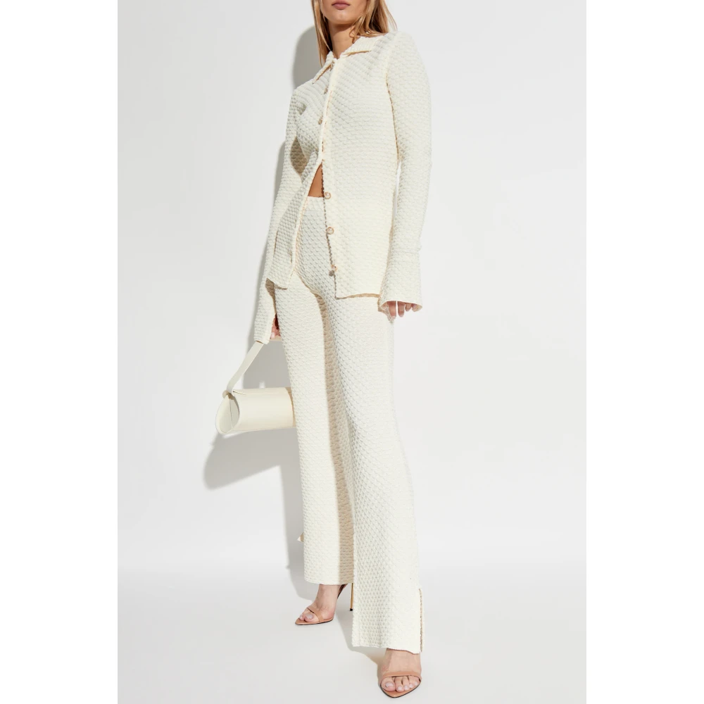 Casablanca Lange mouwen top met split White Dames