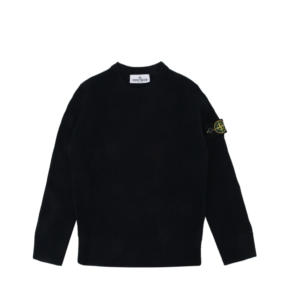 Stone Island Blue Kids Knitwear, Unisex, 8 Y, Crew Neck