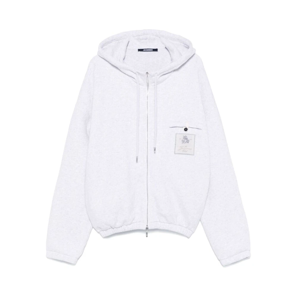 Jacquemus Grijze Rits Sweater Gray Heren