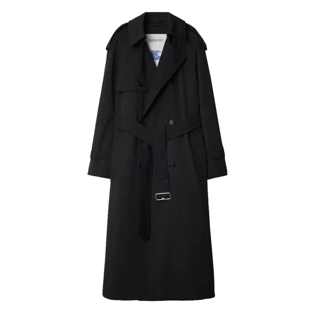 Burberry Grijze Melange Trenchcoat voor Vrouwen Gray Dames