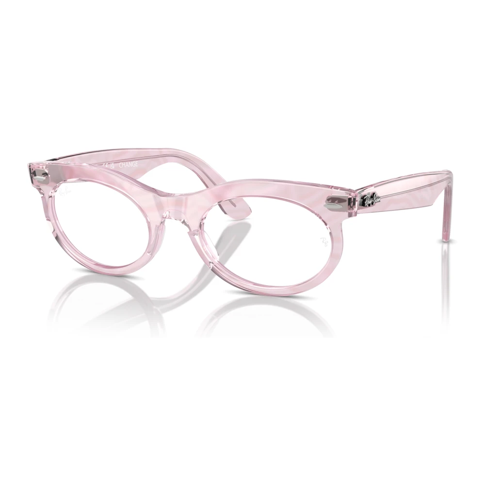Ray-Ban Unisex Pink Glasses,, Wayfarer Oval Sunglasses Medium