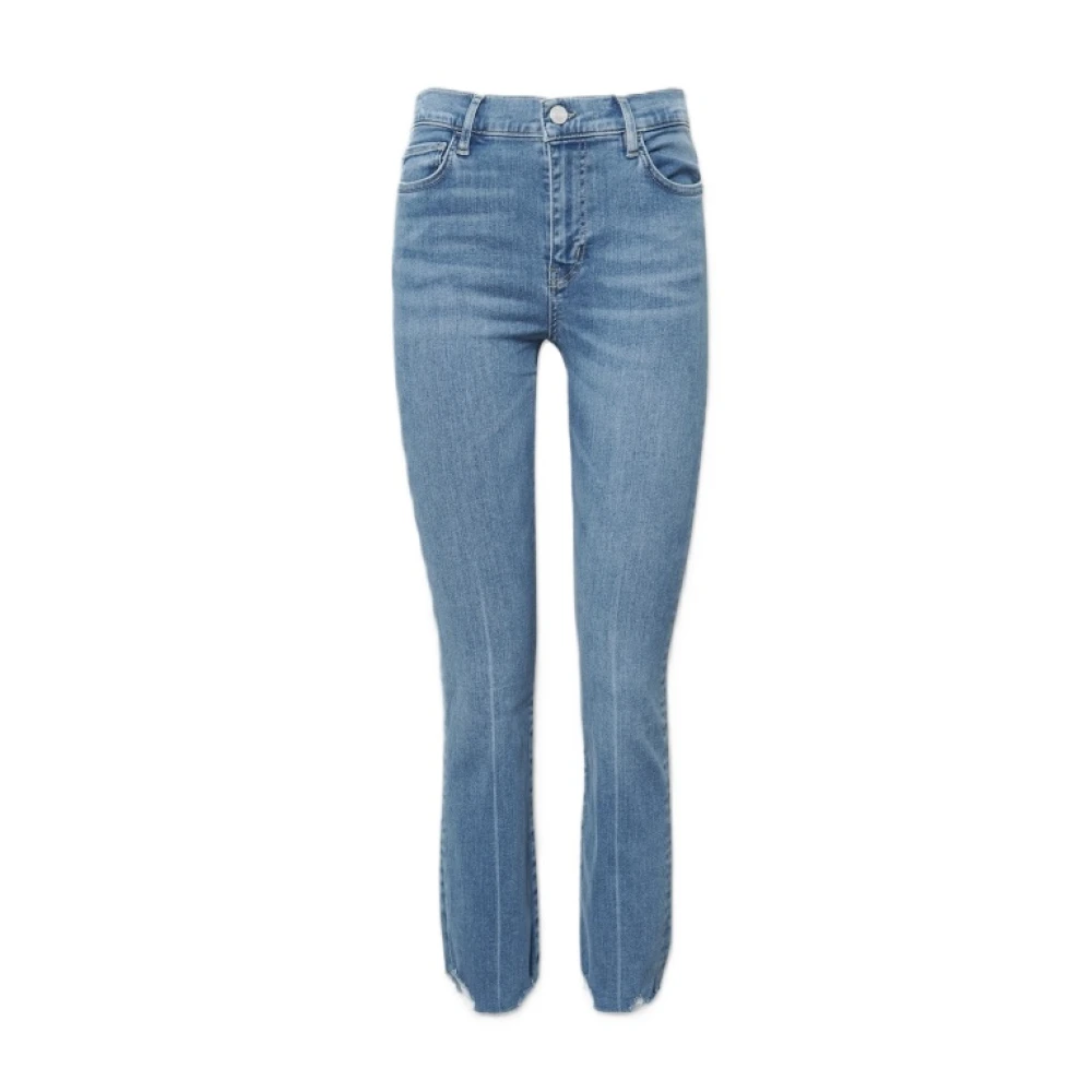 Frame Hoge Straight Raw Fray Jeans Blue Dames
