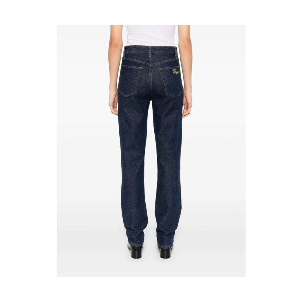 Frame Indigo Blauwe Klassieke Vijf-Pocket Jeans Blue Dames