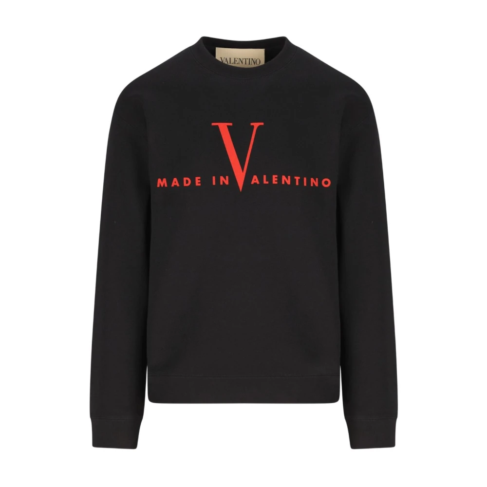 Valentino Garavani Crewneck Cotton Sweatshirt - Male - Sweatshirts - Black - M - Sweatshirts & Hoodies - Image 4